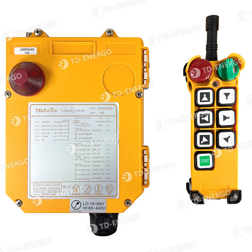 Радиоуправление Telecrane F24-6D (6 кнопок, 2 скорости)