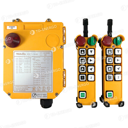 Радиоуправление F24-8D (8 кнопок, 2 скорости, 2 передатчика, 1 приемник)